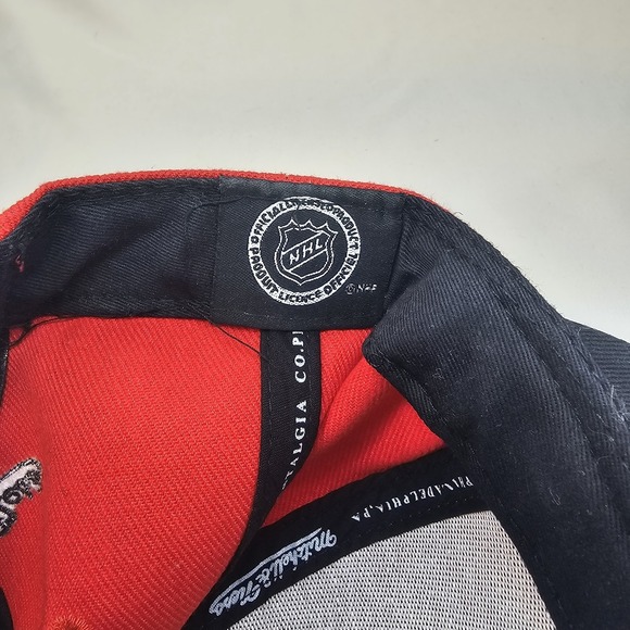 Mitchell & Ness New Jersey Devils Snapback Hat Faux Leather Bill NHL Licensed - Picture 8 of 8